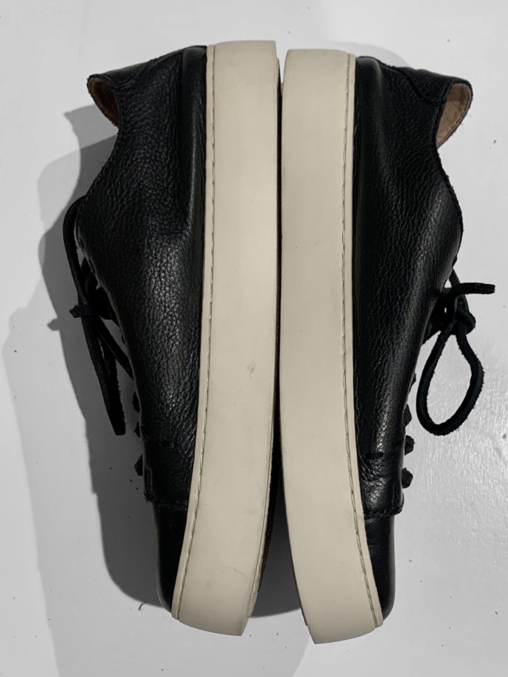 Frye Lena Low Black Leather Oxford Sneakers Lace-Up Shoes Women's 6 M - Picture 6 of 8